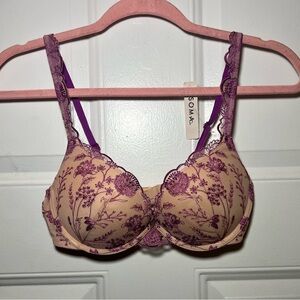 Soma • Tan and Fuschia • 32C Push up Lace bra • BRAND NEW!